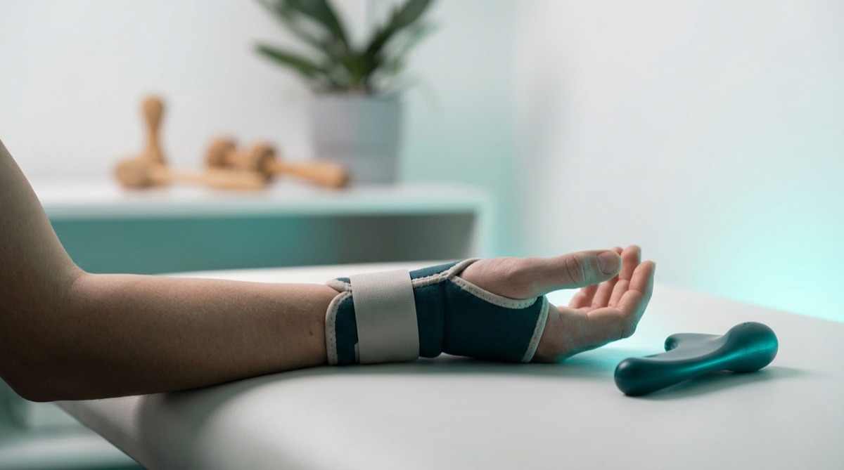 Hand mit Karpaltunnelsyndrom